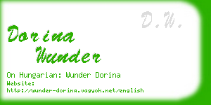 dorina wunder business card